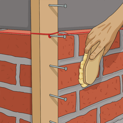 Build a masonry wall step 10