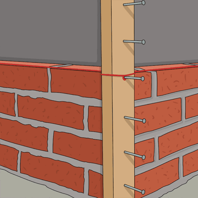Build a masonry wall step 11