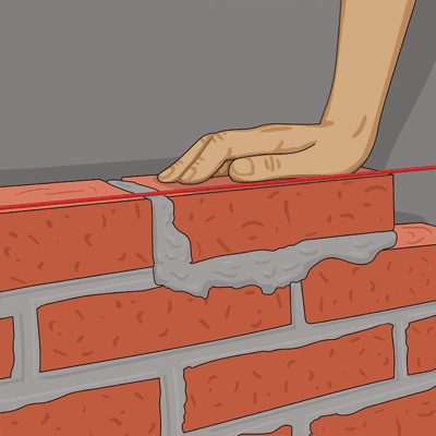 Build a masonry wall step 12