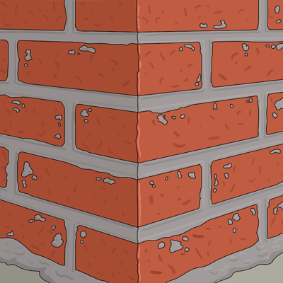 Build a masonry wall step 16