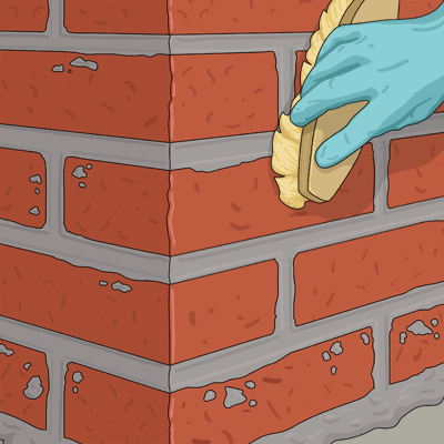 Build a masonry wall step 17