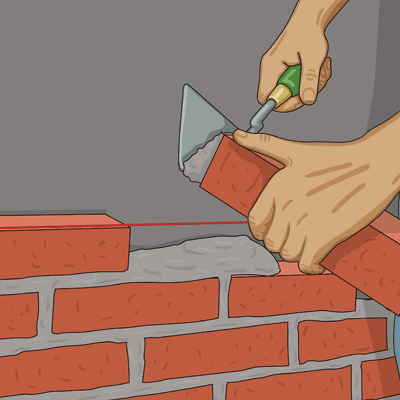 Build a masonry wall step 4
