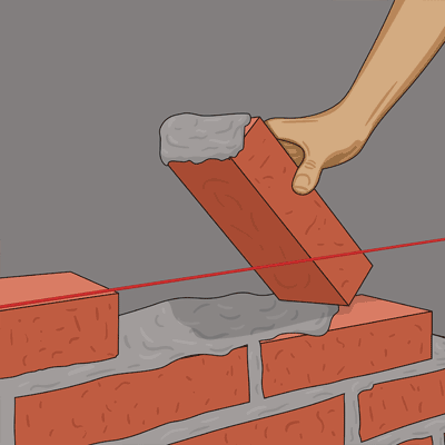 Build a masonry wall step 5