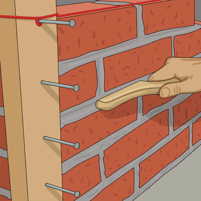 Build a masonry wall step 9